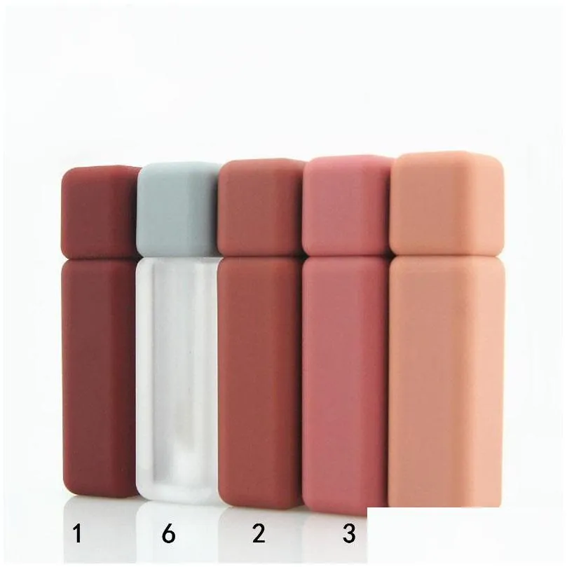 storage bottles jars 100pcs lip gloss wand tubes 5ml rubber paint matte texture empty containers lipgloss