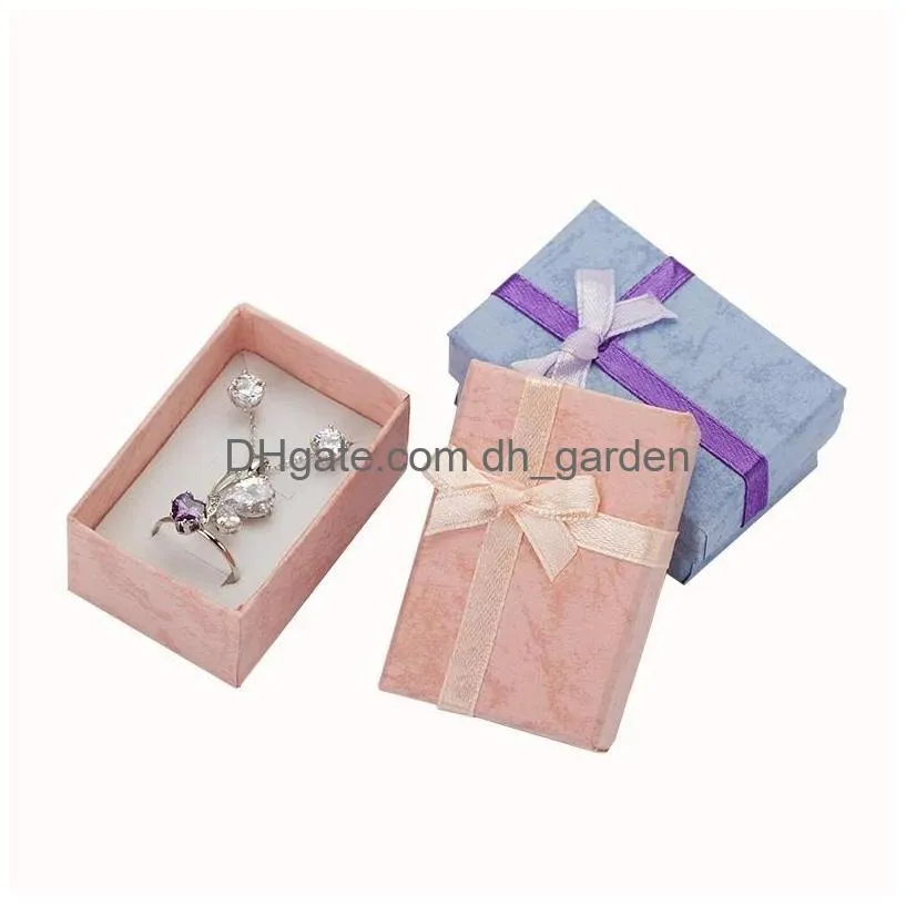 jewelry gift boxes cardboard ring cases with padding gifts paper box for earring jewellery pendants necklaces packing