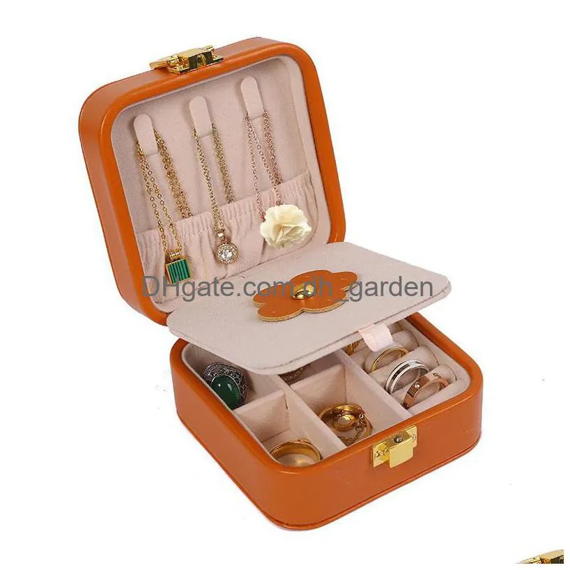 travel jewelry box pu leather jewelry storage case portable jewellery display boxes for earrings necklace ring