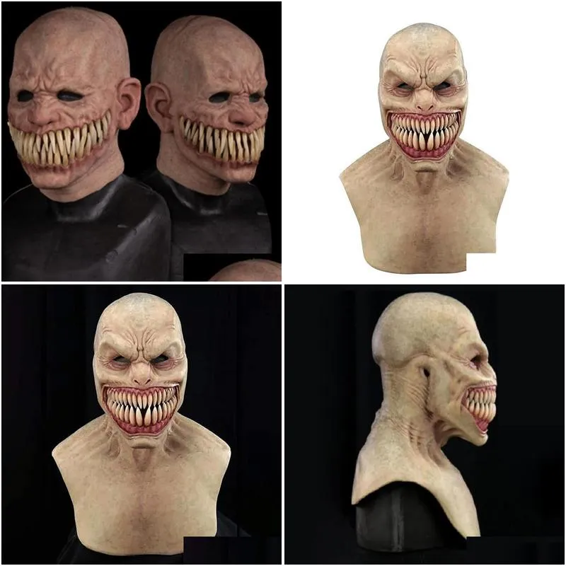 party masks adult horror trick toy scary prop latex mask devil face cover terror creepy practical joke for halloween prank toys