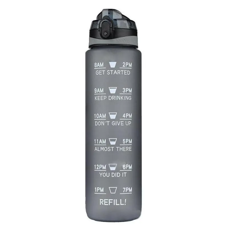 water bottles 32oz portable bottle motivational sports with time maker leakproof cup for outdoor sport fitness bpa 