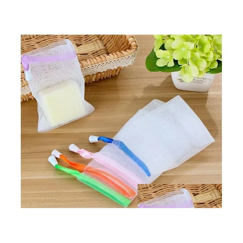 soap bag sponges foam mesh soaped glove for foaming cleaning bath net bathroom gloves mesh