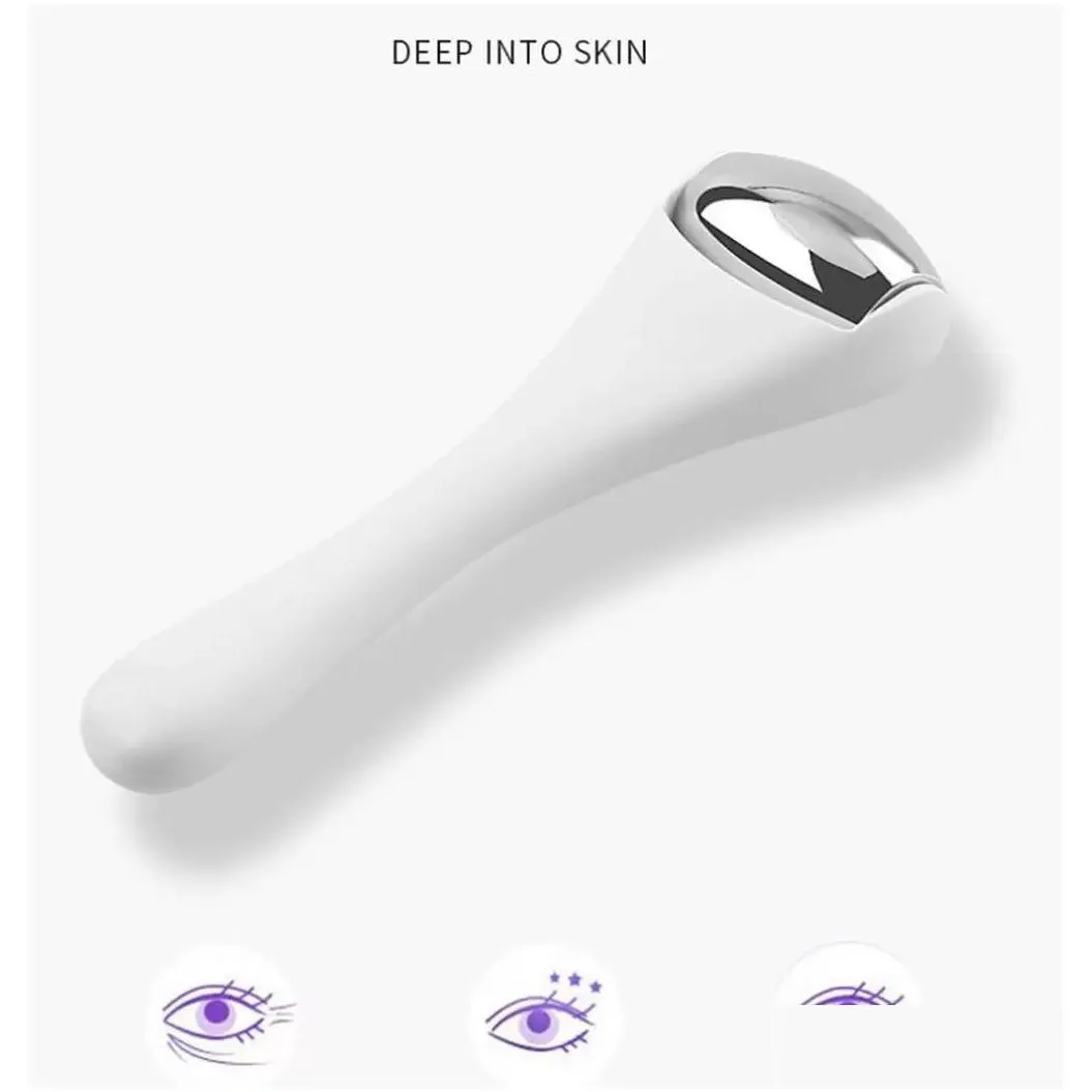 wholesale face massager mini ice roller for eye puffiness party favor stainless steel rollers women eyes massager tighten pores undereye relief skin