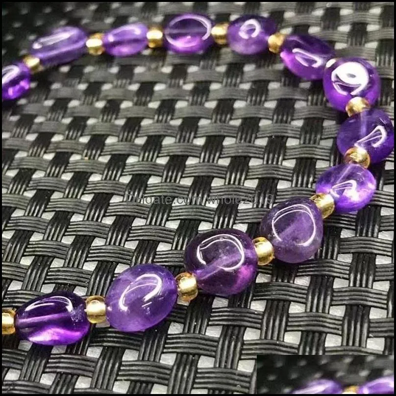 irregular crystal stone strands charm bracelets for women girl adjustable yoga beaded wedding birthday party club fashion jewelry