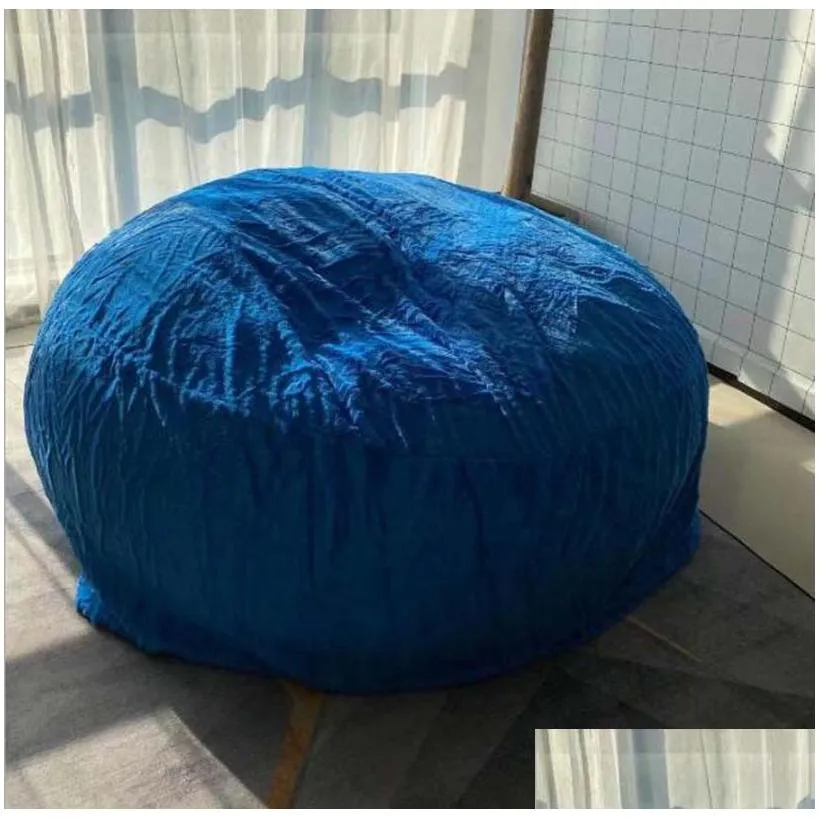 chair covers 135150cm  fur bean bag cover big round soft fluffy faux beanbag lazy sofachair