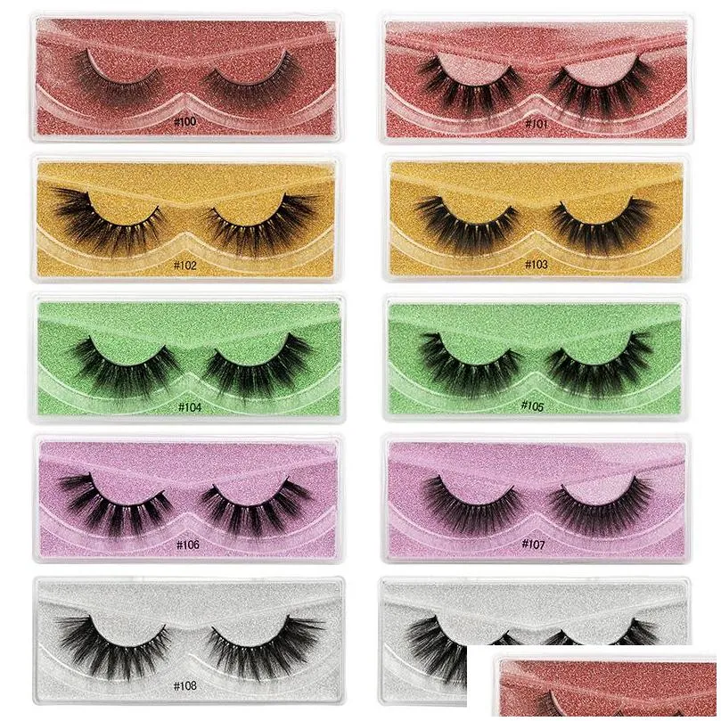 lash case for lashes color eyelash 3d mink false eyelashes packaging box multicolor bottom card mixing makeup