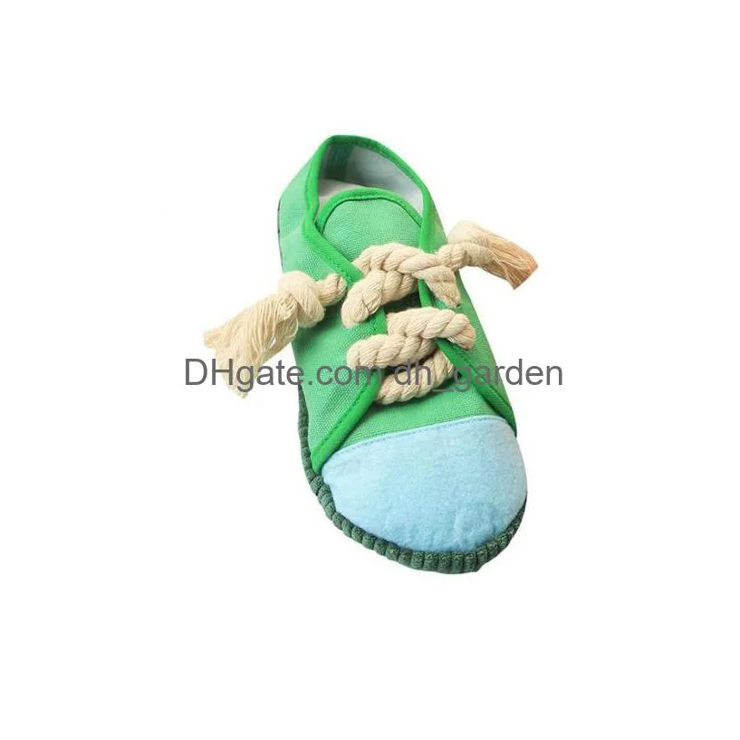 interactive clean teeth pet cat slipper shape canvas bite resistant traning playing funny soft dog squeaky toy plain gift