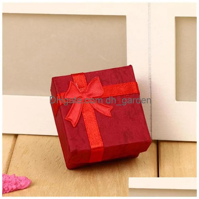 jewelry storage paper box multi colors ring earring packaging gift boxes for anniversaries birthdays gifts package