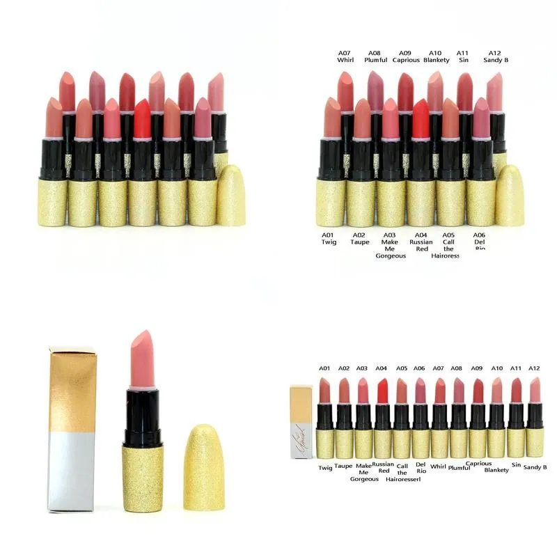 bullet matte lipstick batom lipgloss base easy to wear natural gold tubes wholesale makeup colored lipsticks