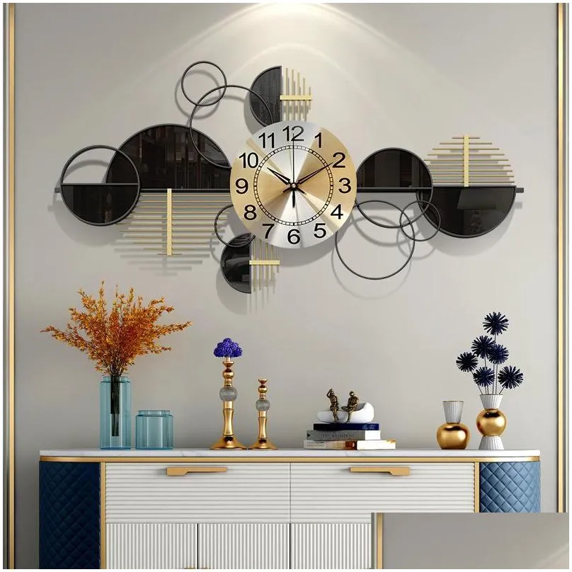 nordic light luxury living room home decoration personalized creative ironwork wall clock