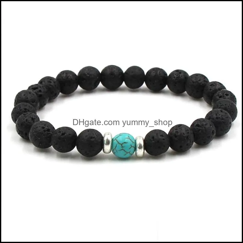 8mm natural stones beads bracelet men women lava blue emperor imperial stone bracelet