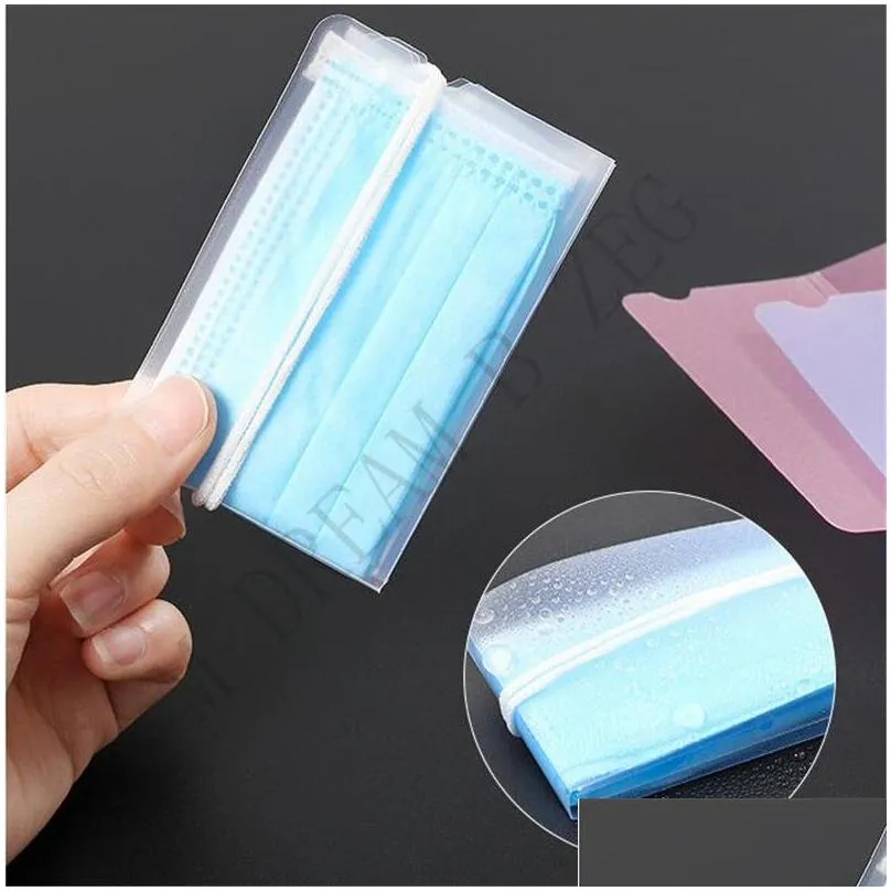 foldable mask holder mouthmuffle organizer reusable face masks storager clip holder dustproof plastic temporary folder portable face