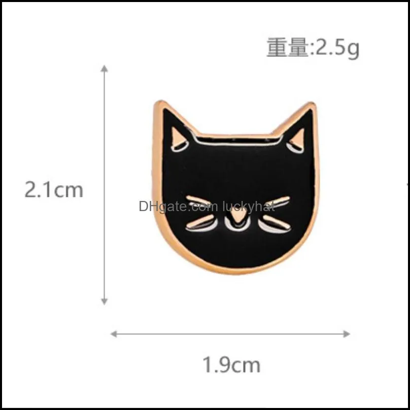 hot cartoon cute cat animal enamel brooch pin badge decorative jewelry style brooches for women gift t353 677 t2
