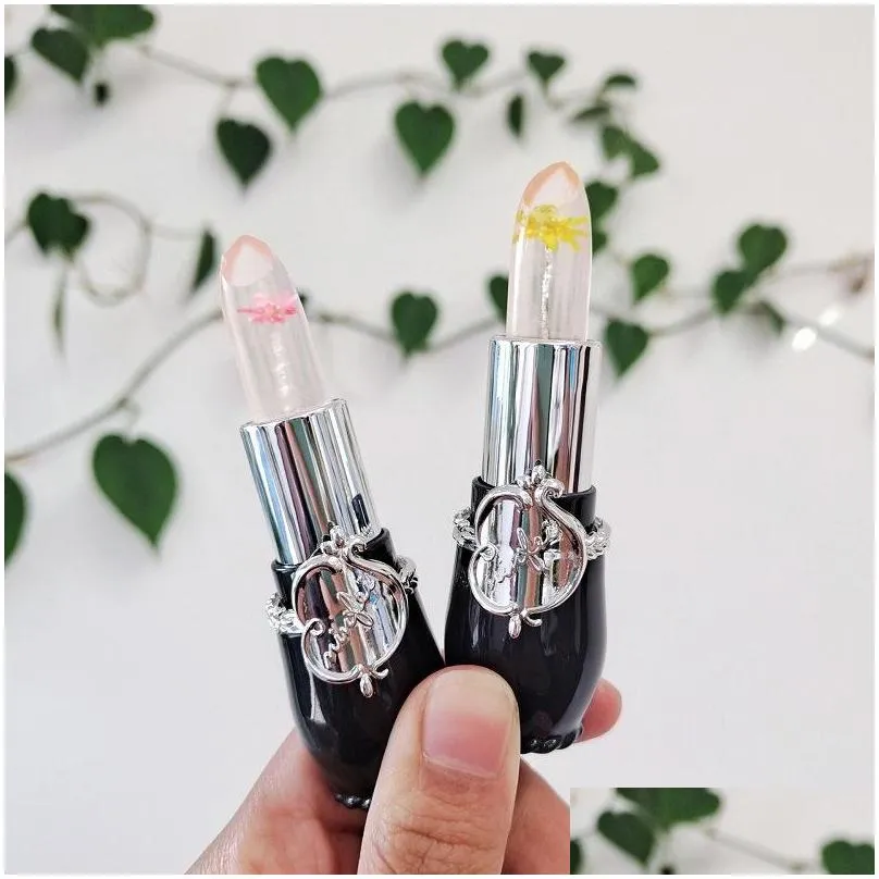 flower jelly lipstick balm changing color lipsticks transparent nonstick cup easy to wear waterproof high end make up lipper