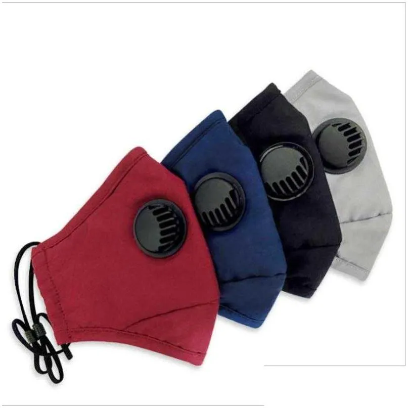 pm2.5 cotton protective mask dustproof haze proof with breathing valve can be inserted into filter