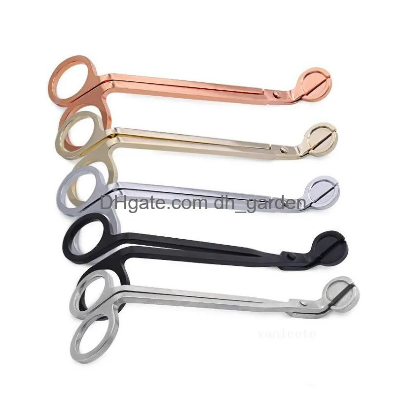 stainless steel candle wick trimmer oil lamp trim scissors tesoura cutter snuffer tool hook clipper t2i52934