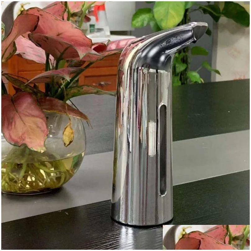 liquid soap dispenser 400ml automatic smart ir sensor touchless electroplated sanitizer dispensador for kitchen bathroom