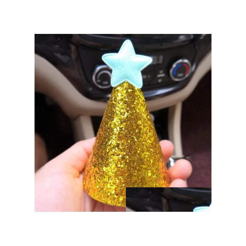 golden glitter birthday hat with star party baby shower decor headband p o props