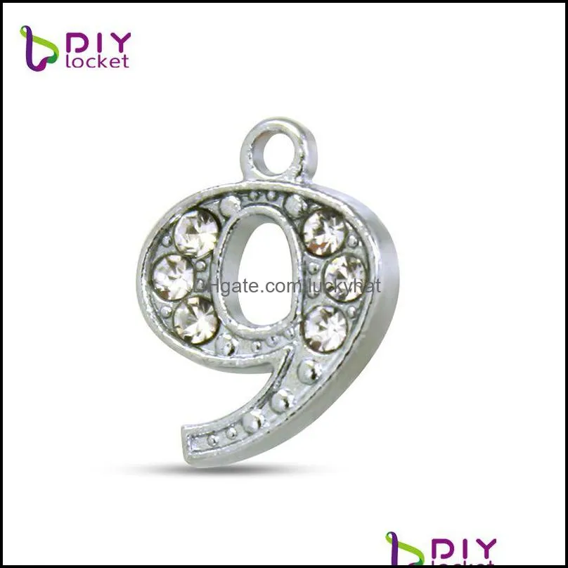 full drill 09 charm women and men bracelet necklace findings components sliver small pendants alloy 0 35ls q2