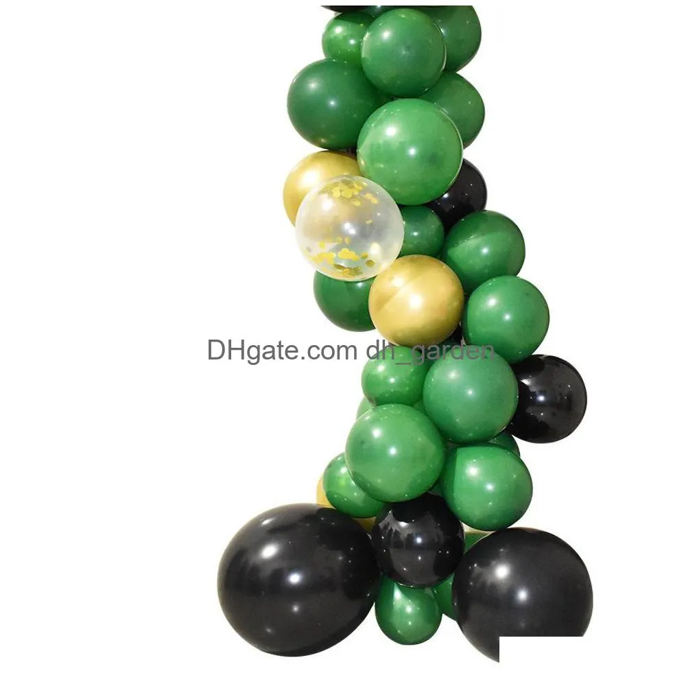 christmas party supplies forest theme package balloon chain dinosaur tyrannosaurus rex ins dark green balloon birthday background