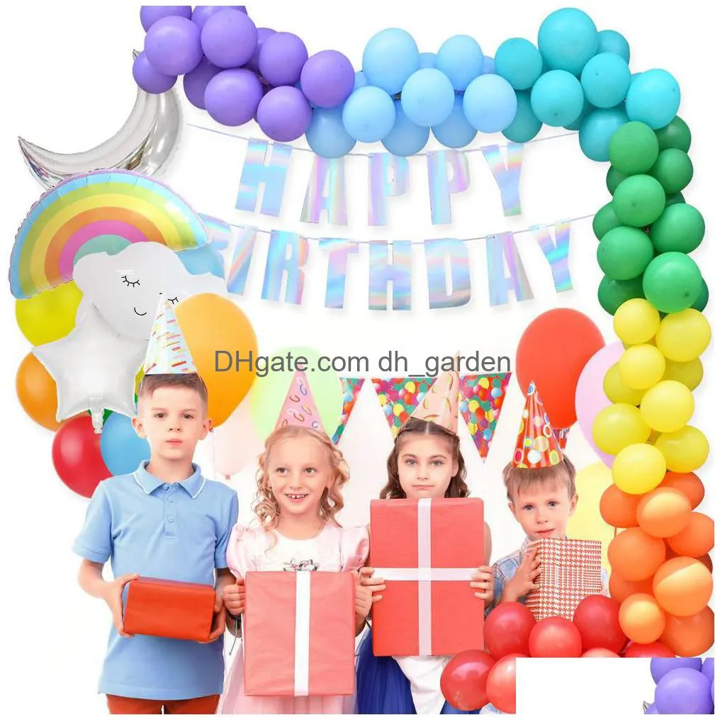 christmas party supplies colorful balloon suit 10 inch balloon chain combination festival wedding venue layout