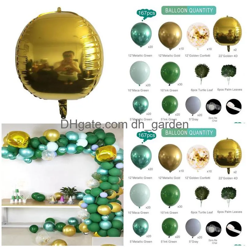 christmas party supplies dark green forest balloon birthday decoration jungle theme balloon chain set