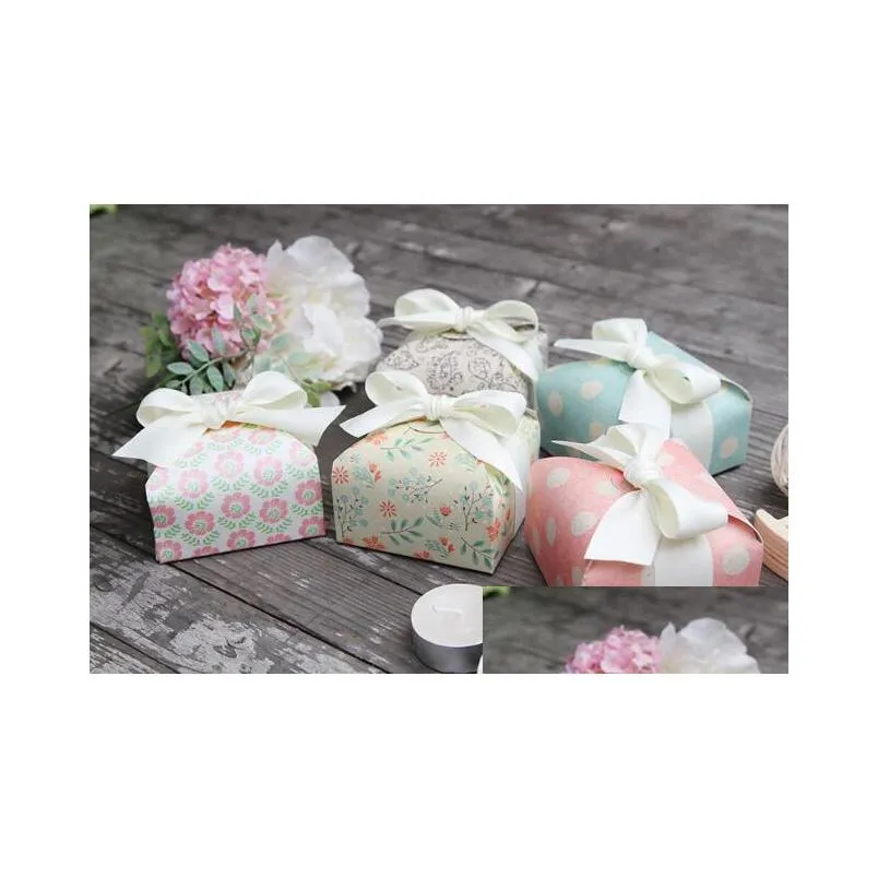 gift wrap diy candy box with ribbon wedding favors and gifts box party supplies baby shower paper chocolate boxes package