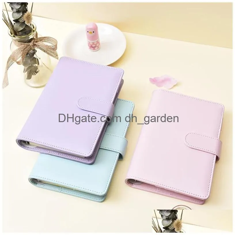 pu leather notebook cover clip a5 a6 notebooks loose leaf binder personal planner covers for filler paper