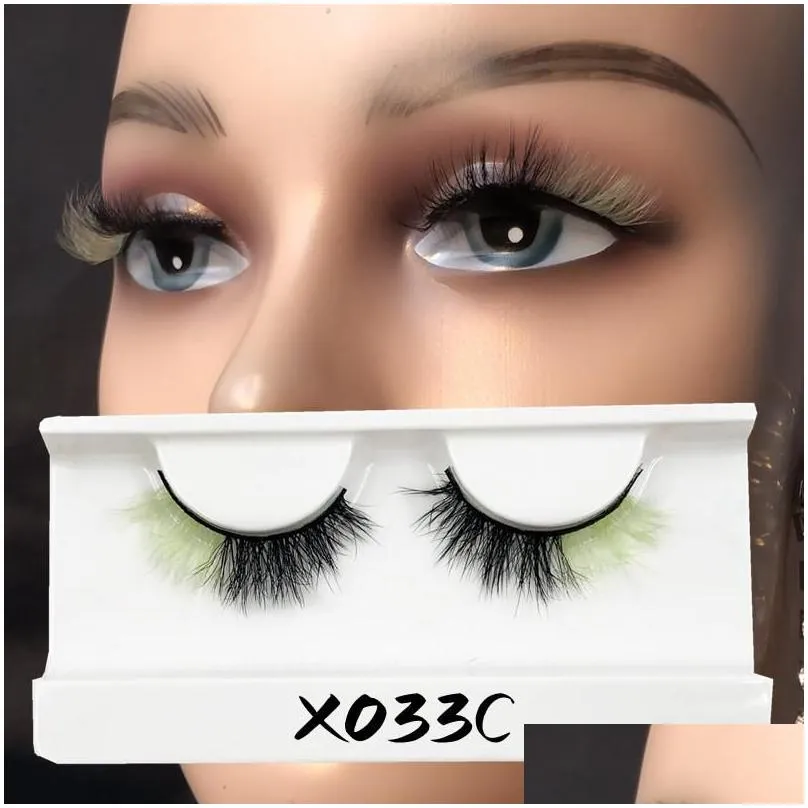 false eyelashes asiteo 3d color lashes 1520mm ombre colored natural long colorful dramatic makeup fake faux mink lashfalse