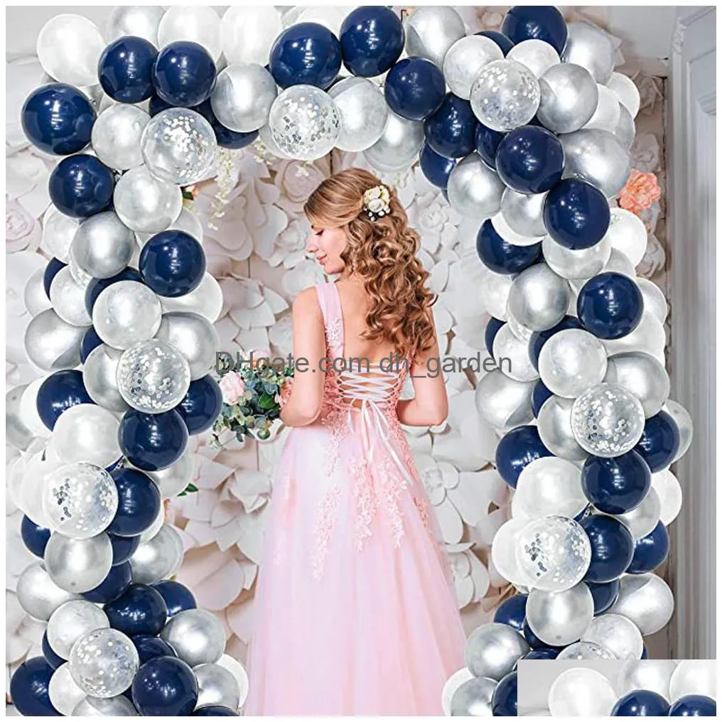 christmas party supplies ins gold balloon arch chain birthday wedding valentines day decoration latex ball aluminum film