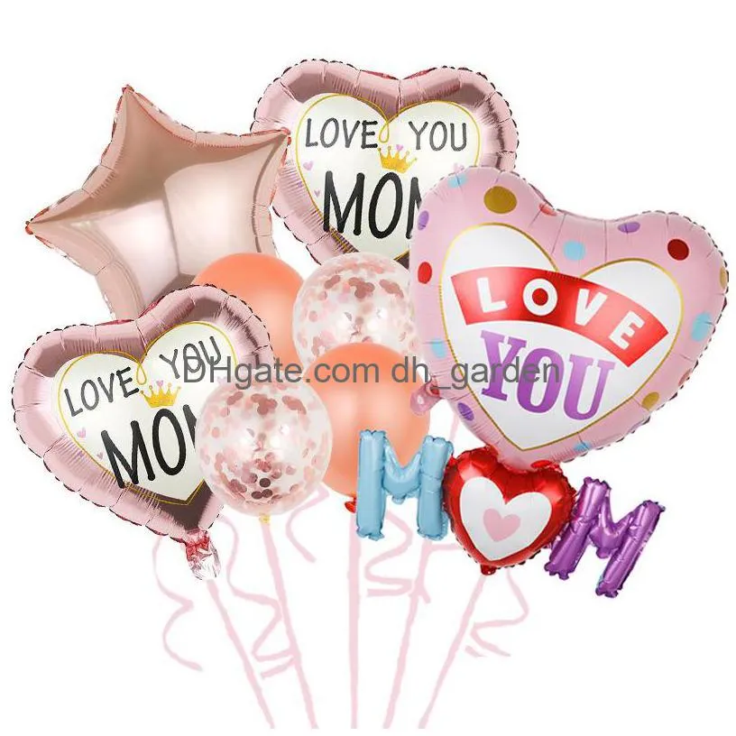 mothers day party theme decorative balloons festive balloon set mom i love you birthday bedroom meaning extraordinary birthday