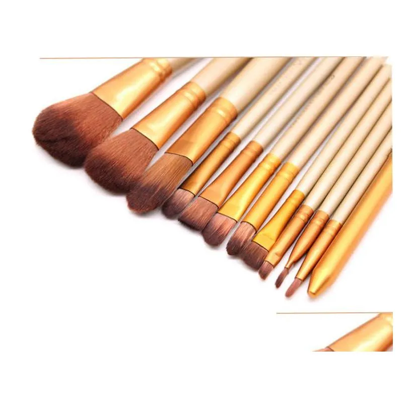 makeup tools brushes nude 12 piece professional brush sets iron box dhs shipping