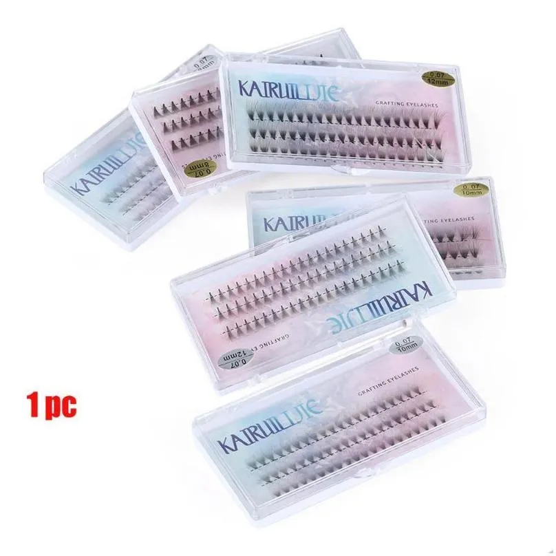 false eyelashes 60 cluster /box 10d 20d premade volume fan c curl knotted/knot individual extension makeup tool