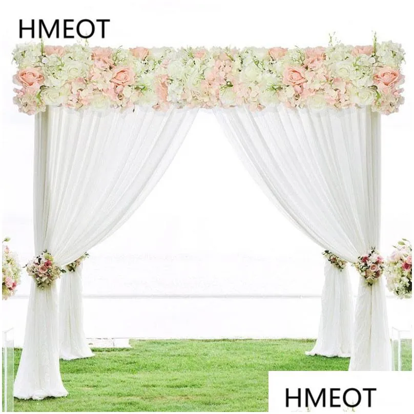 decorative flowers wreaths gypsophila rose artificial flower arrangement table centerpieces ball wedding arch backdrop decor row party