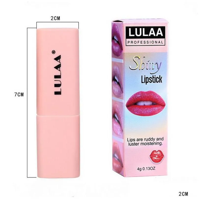 lulaa parfum rouge lipstick pintalabios colorful pearle scent lipstick 8 colors silky shimmer waterproof shiny metallic longlasting nutritious makeup