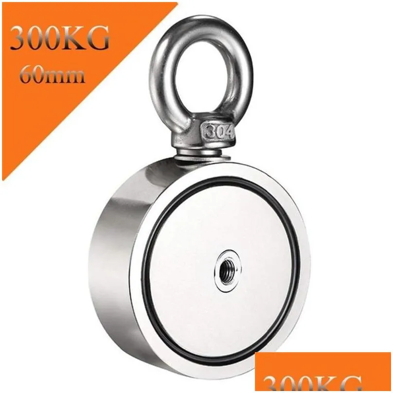 160/240/400kg powerful neodymium magnet hook strong salvage magnet sea fishing equipments holder with ring holderadd5m rope