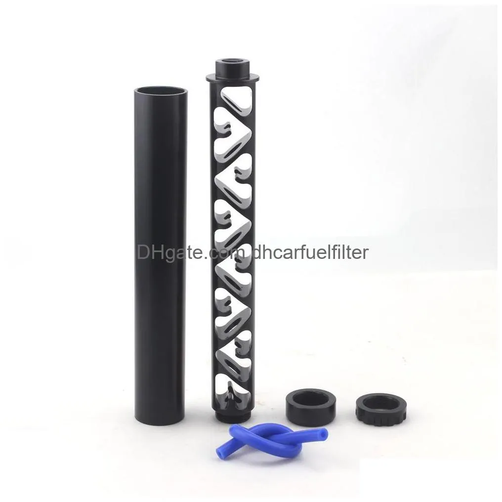 10 inch aluminum tuning car fuel filter 1/228 5/824 solvent filterfuel trap black titanium for napa 4003 wix 24003