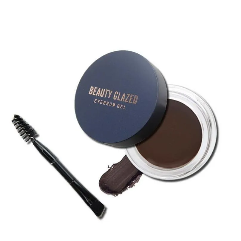 beauty glazed gel eyebrow pomade enhancers eye brow cream 5 colors available with brush head waterproof longlasting natural easy to wear makeup pomada para