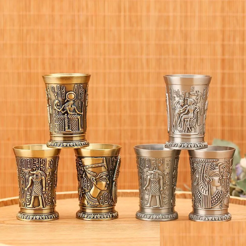 mugs glass 1oz metal vintage egyptian chalice creative wine s glasses personalized sip used for tequila vodka cocktailmugs