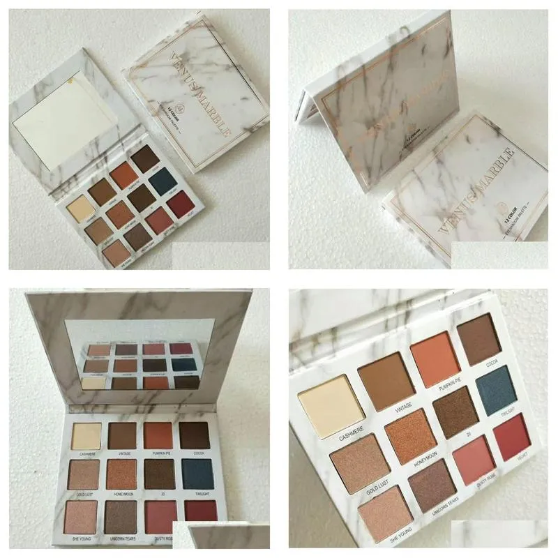 new makeup palettelonglasting venus marble cosmetics 12 color eyeshadow palette eyes cosmetics makeup palette for shipping