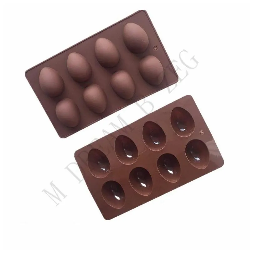 8 eggs shaped easter egg silicone baking mould pastry chocolate mold pudding ice tray mould easter diy soap mold crafts gifts