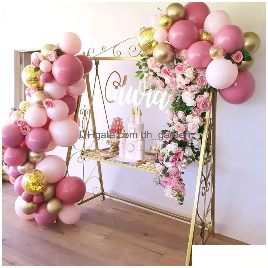 christmas party supplies retro pink balloon chain first year party wedding scene arrangement irregular latex garland