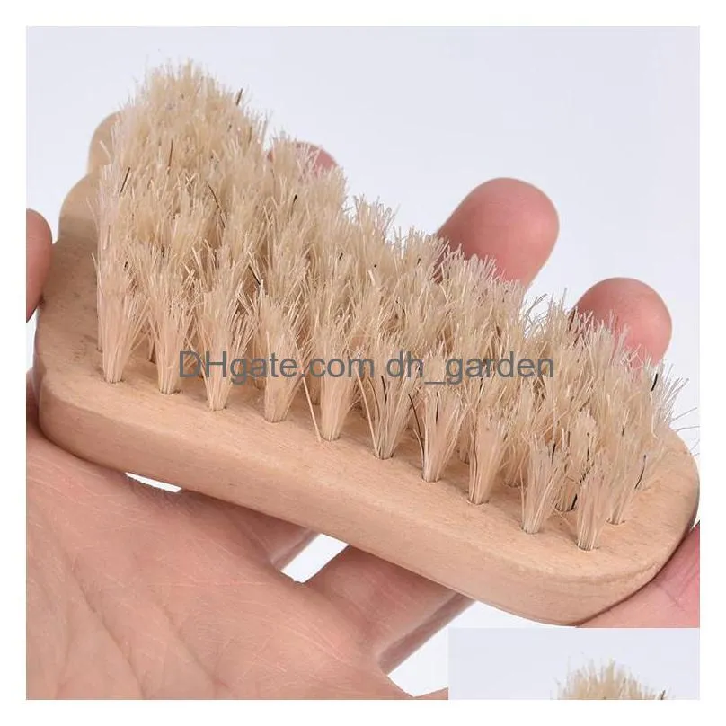 natural wood bristle brush bathroom cleaning full body massage brush cleaning nail brush bathroom accessories t2i51032