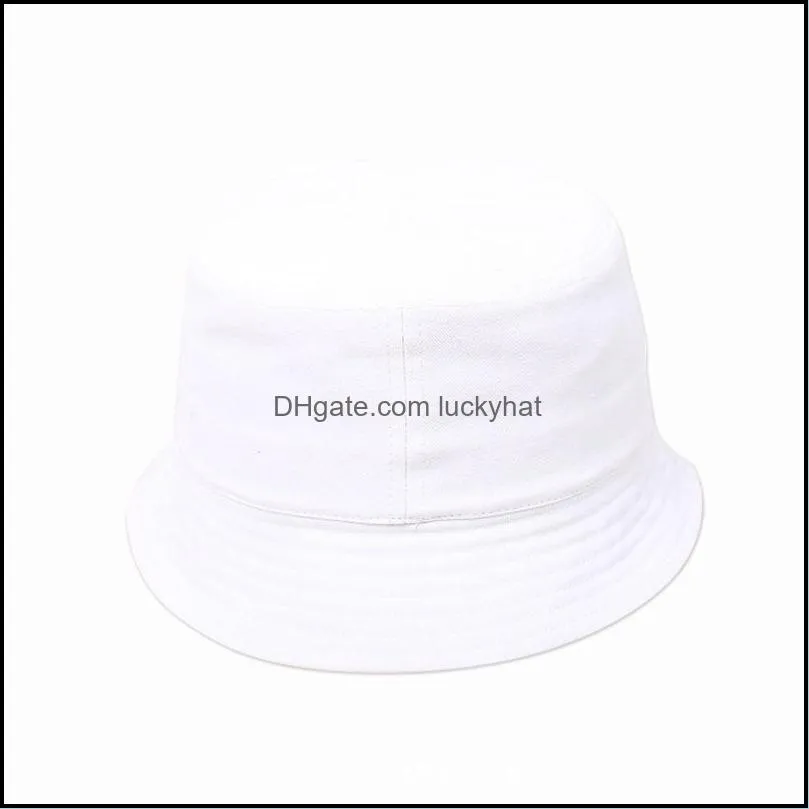 plain kids bucket hats baby boys girls caps fishing hat cotton sun hat children breathable summer beach hat 814 q2