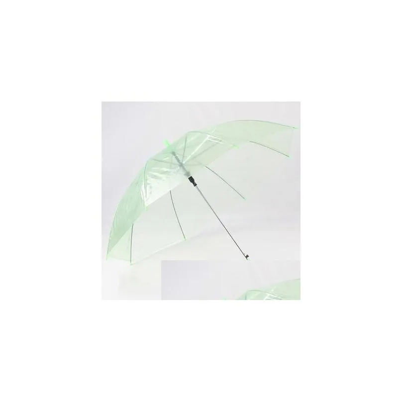 7 colors transparent umbrella pvc jell umbrella for wedding decoration dance performance long handle umbrellas p o props umbrella