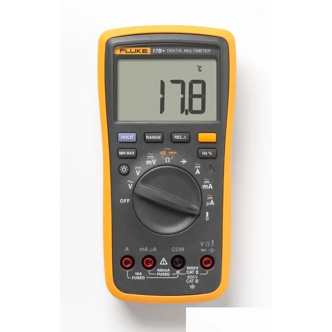fluke 17badd auto range digital probe multimeter meter temperature frequency1