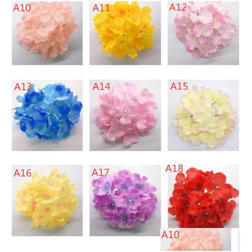 37 colors hydrangea head simulated artificial hydrangeas flowers amazing colorful decorative flower for wedding home party decoration