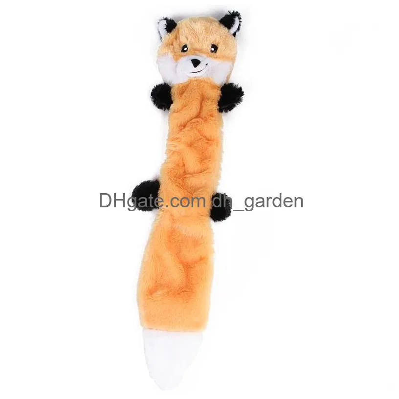 dog squeaky plush toy cute animal raccoon shape pet chew dog toys dog accessories bite resistant sound pet chewing toy