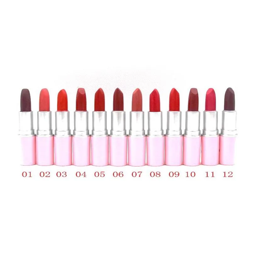 make up lipstick easy to wear moisturizer 12 color coloris cosmetics makeup wholesale lip stick mat