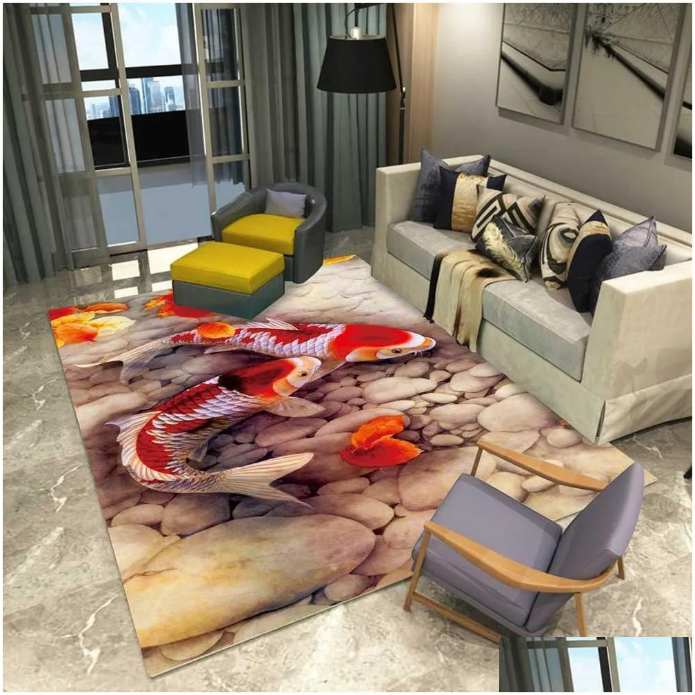 3d carpets 2000mm x 3000mm rectangular rugs living room lotus flower rug sofa coffee table mat bedroom yoga pad study door mat